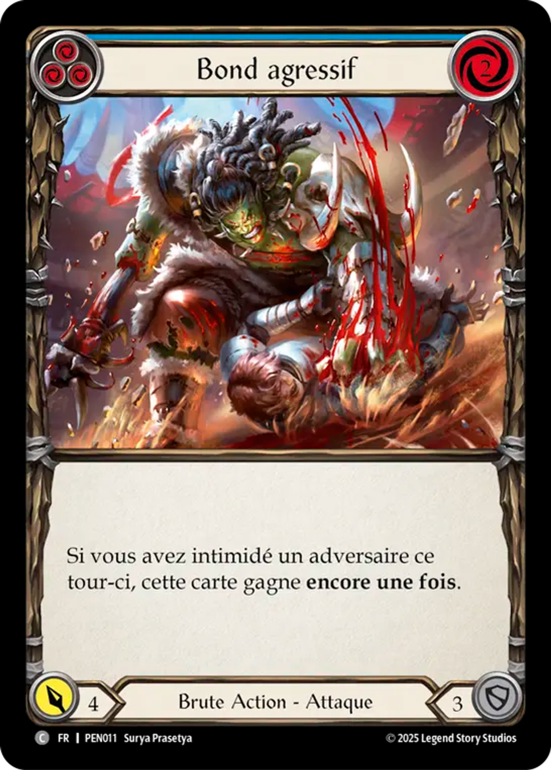 Aggressive Pounce (Blue) — Compendium of Rathe — Flesh and Blood