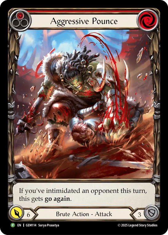 Aggressive Pounce — GEM - Pack 4 — Flesh and Blood