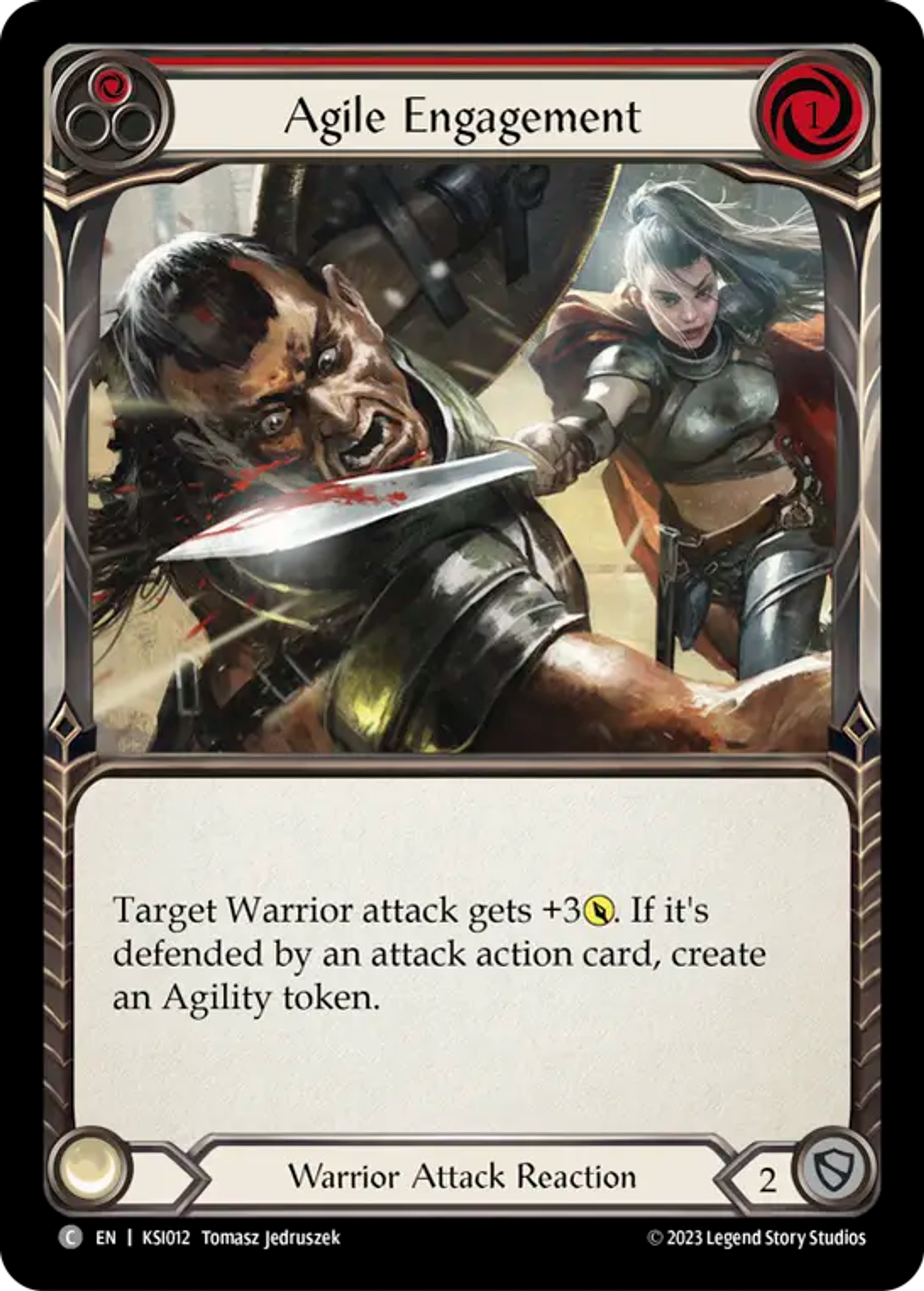 Agile Engagement (Red) — Kassai - Heavy Hitters Blitz Deck — Flesh and Blood