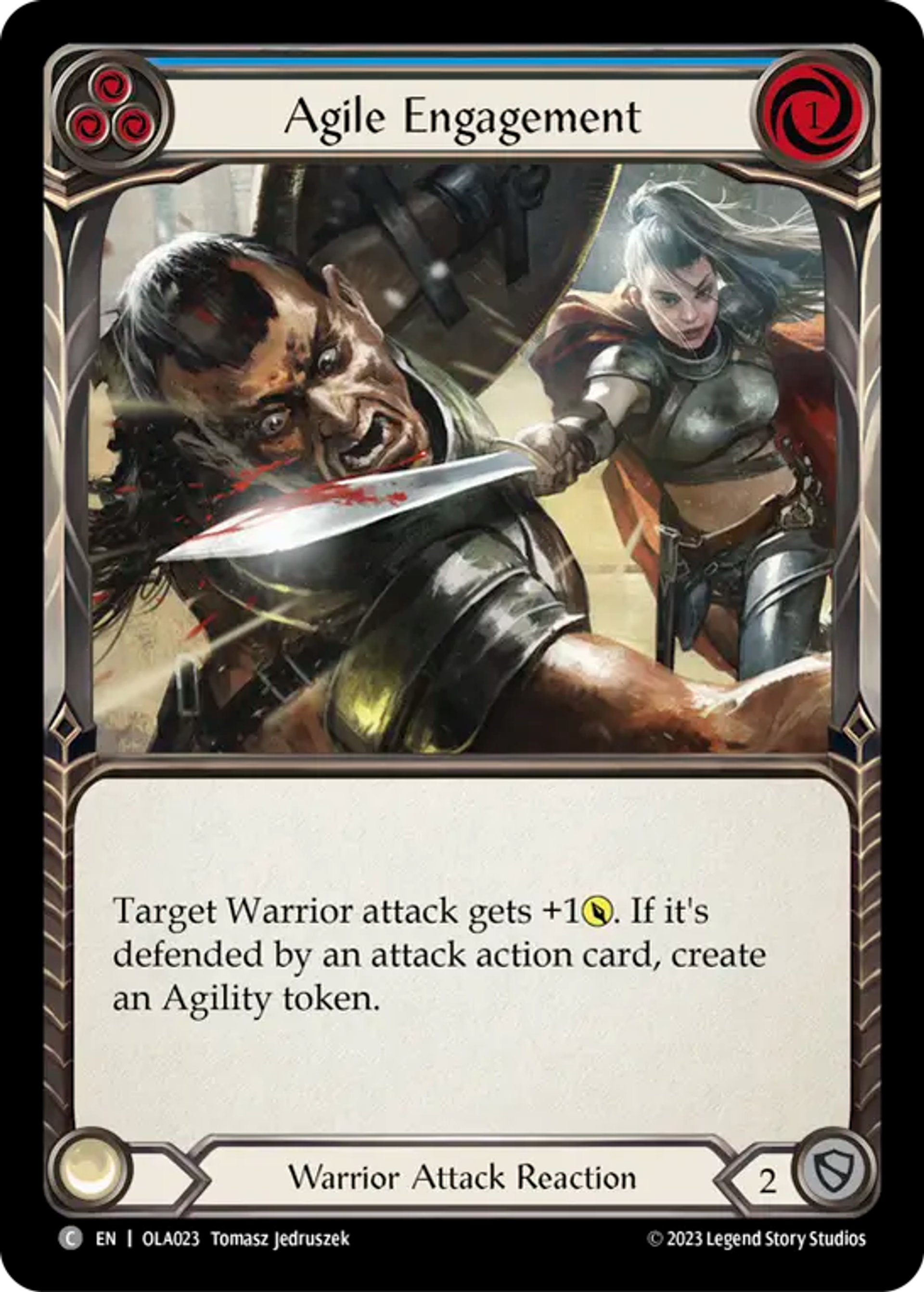 Agile Engagement (Blue) — Olympia - Heavy Hitters Blitz Deck — Flesh and Blood