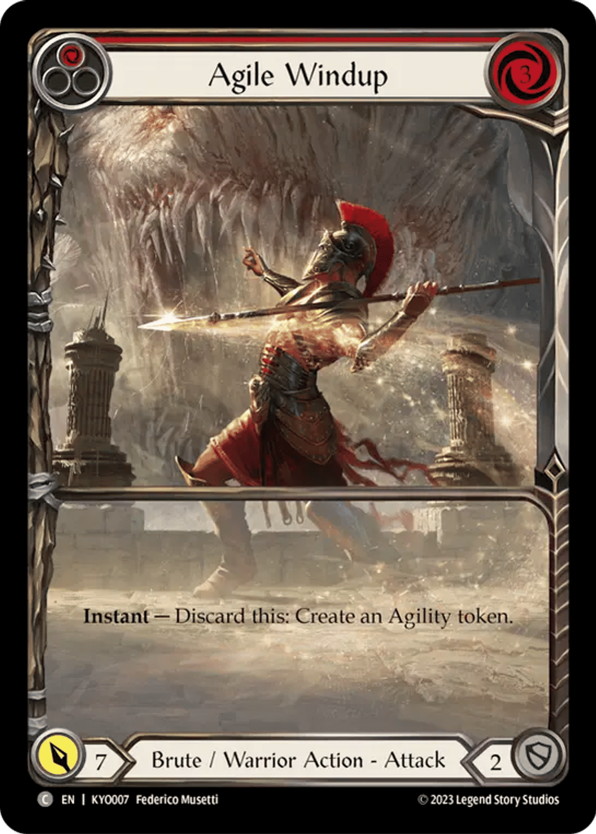 Agile Windup (Red) from Kayo - Heavy Hitters Blitz Deck - Flesh and Blood