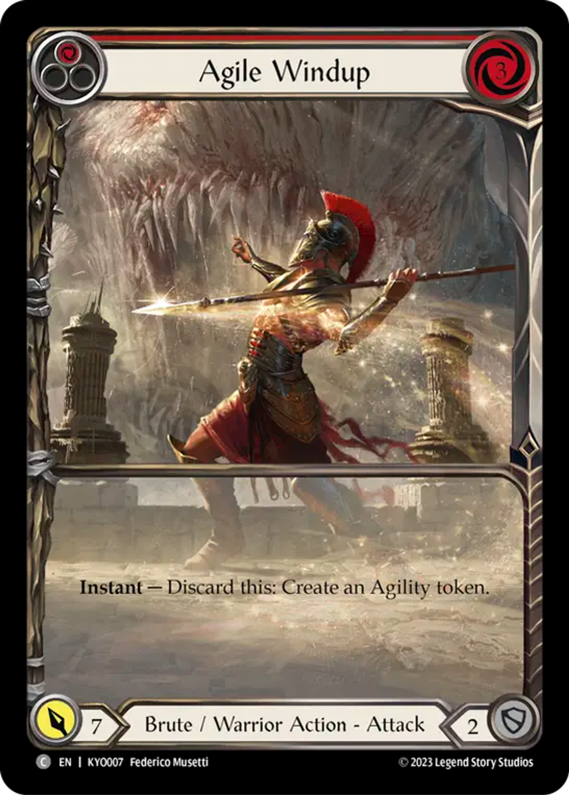 Agile Windup (Red) — Kayo - Heavy Hitters Blitz Deck — Flesh and Blood