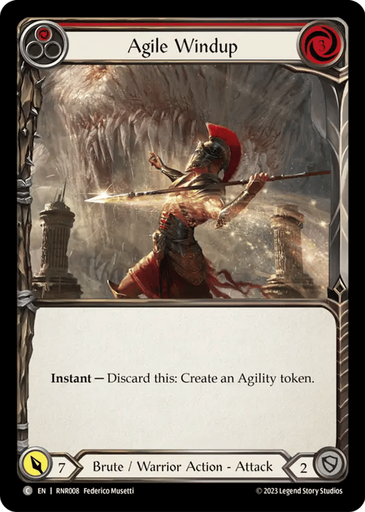 Agile Windup (Red) from Rhinar - Heavy Hitters Blitz Deck - Flesh and Blood