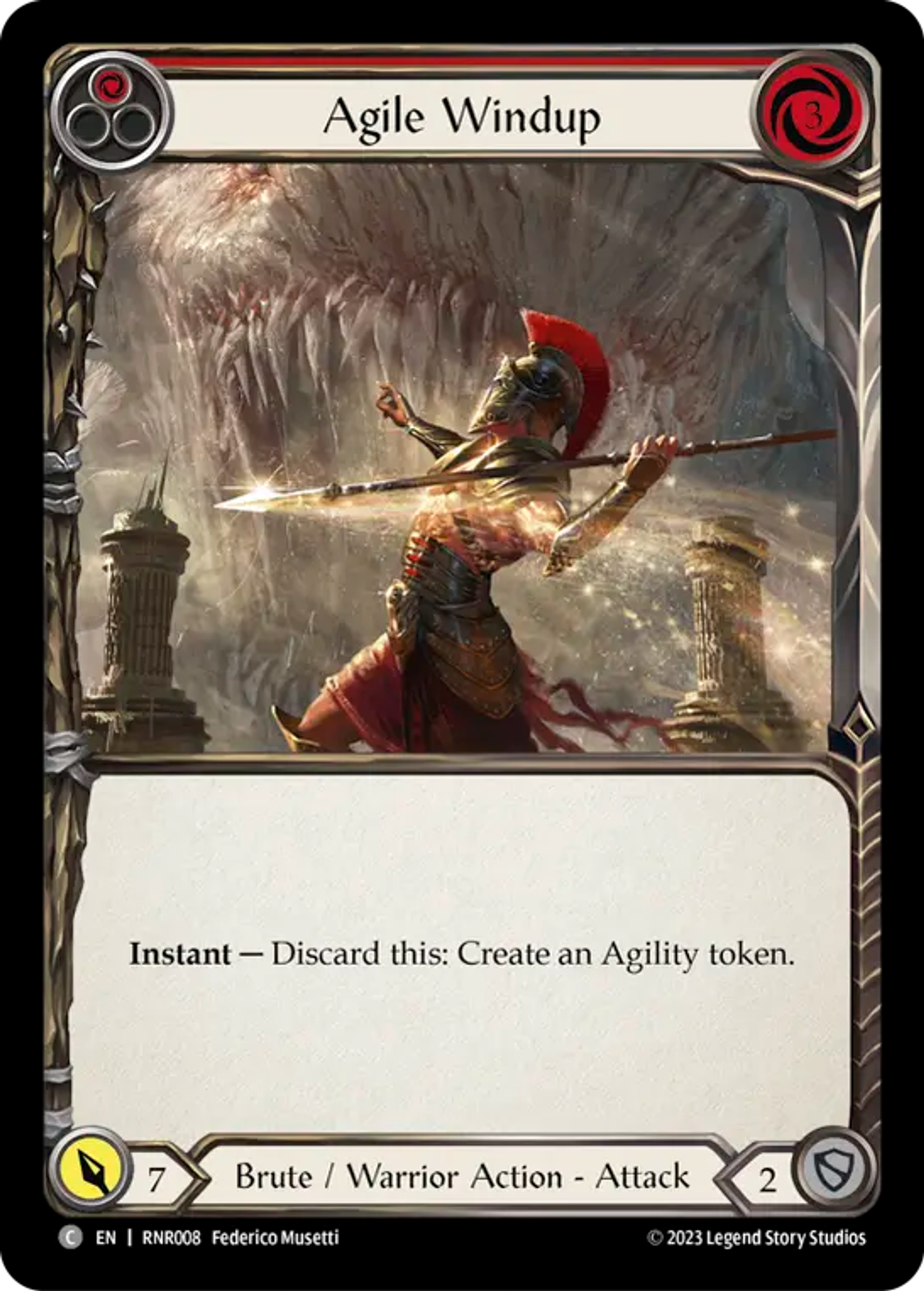 Agile Windup (Red) — Rhinar - Heavy Hitters Blitz Deck — Flesh and Blood