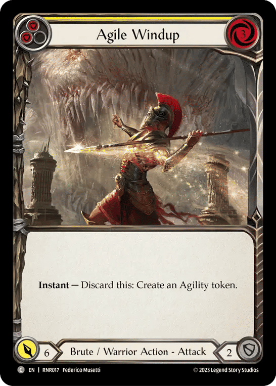 Agile Windup (Yellow) — Rhinar - Heavy Hitters Blitz Deck — Flesh and Blood