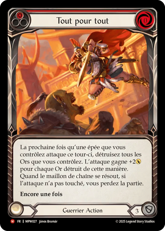 Tout pour tout — Mastery Pack Warrior — Flesh and Blood
