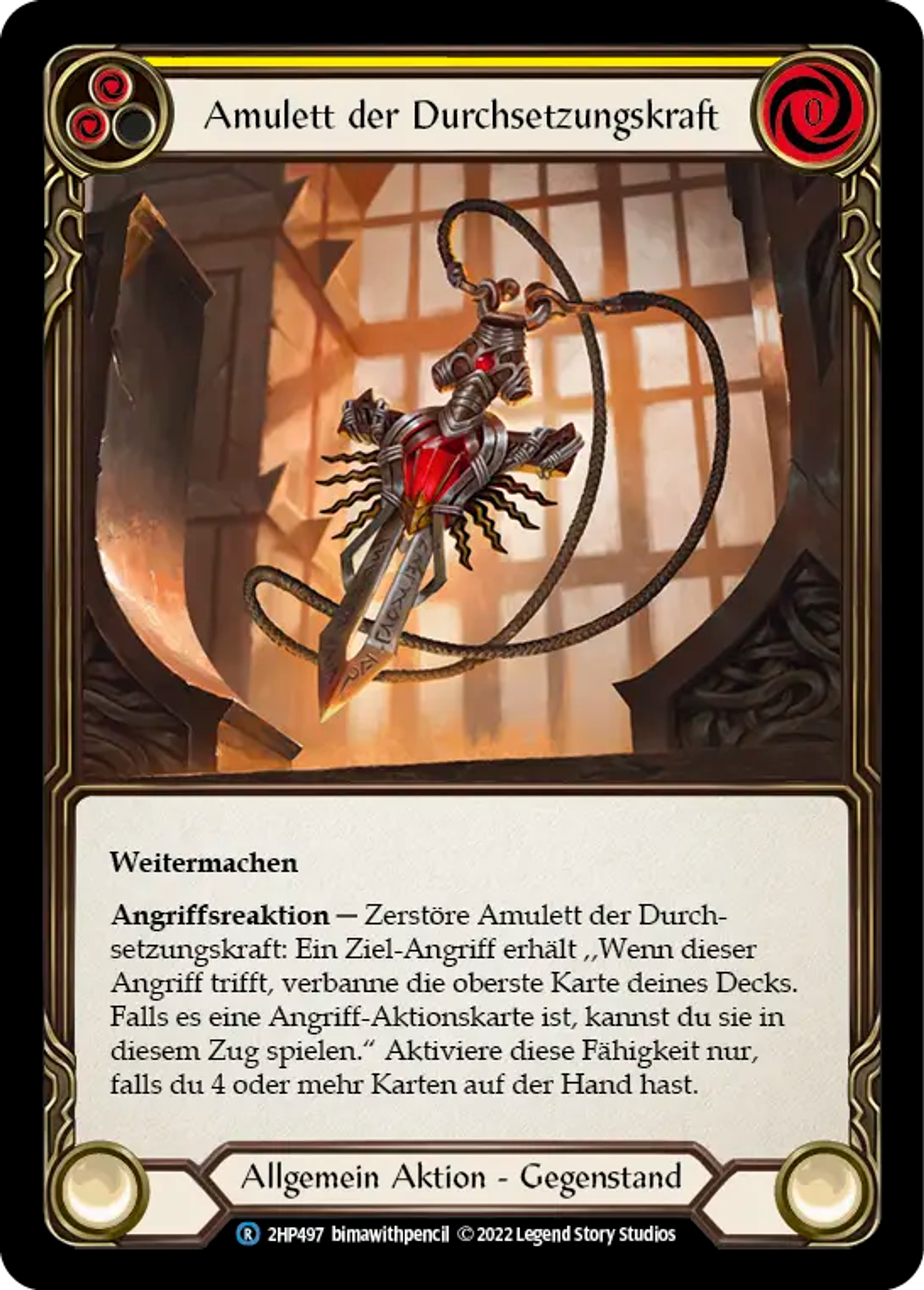 Amulet of Assertiveness (Yellow) — History Pack 2 - Black Label — Flesh and Blood