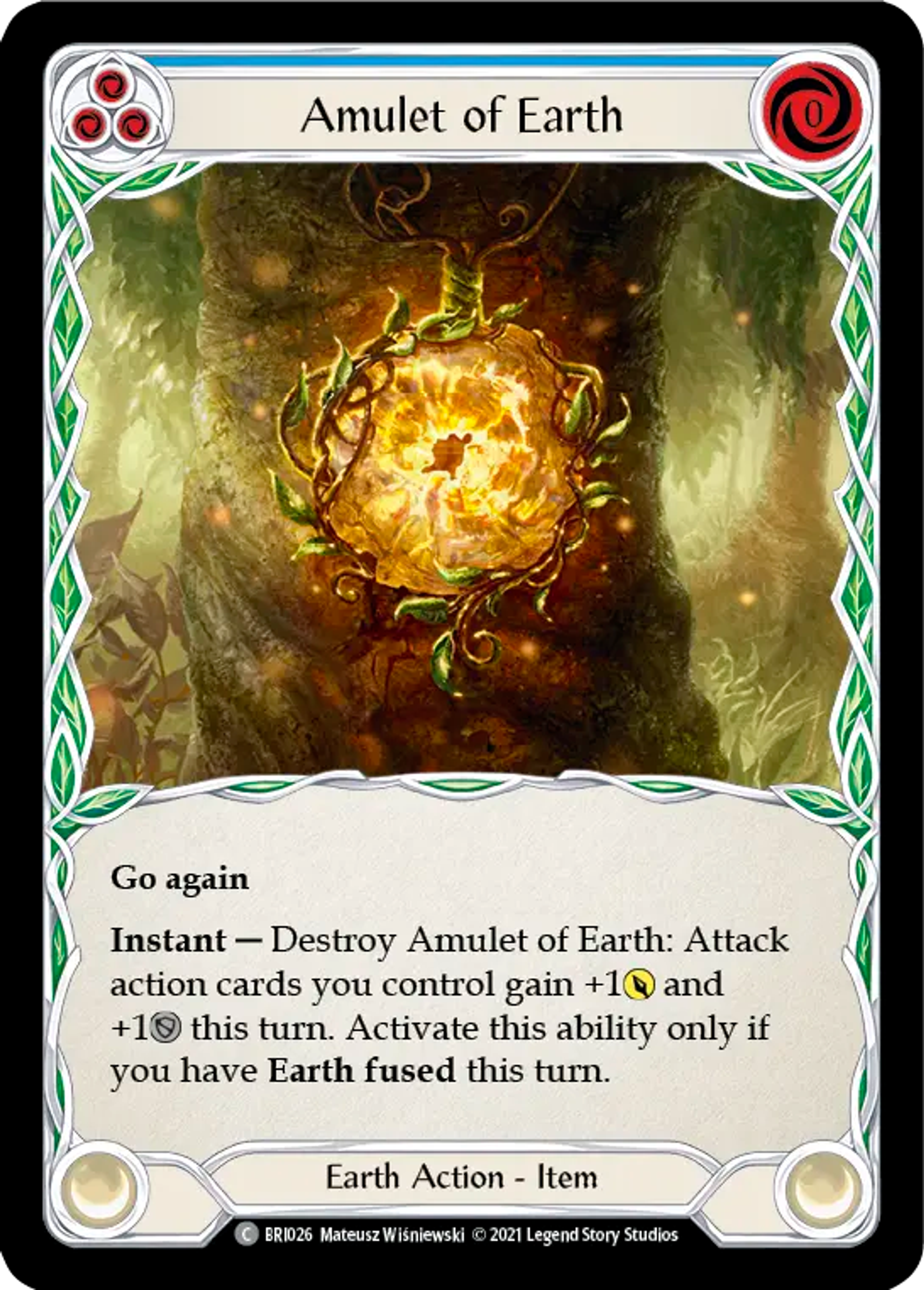 Amulet of Earth (Blue) — Briar - Blitz Deck — Flesh and Blood