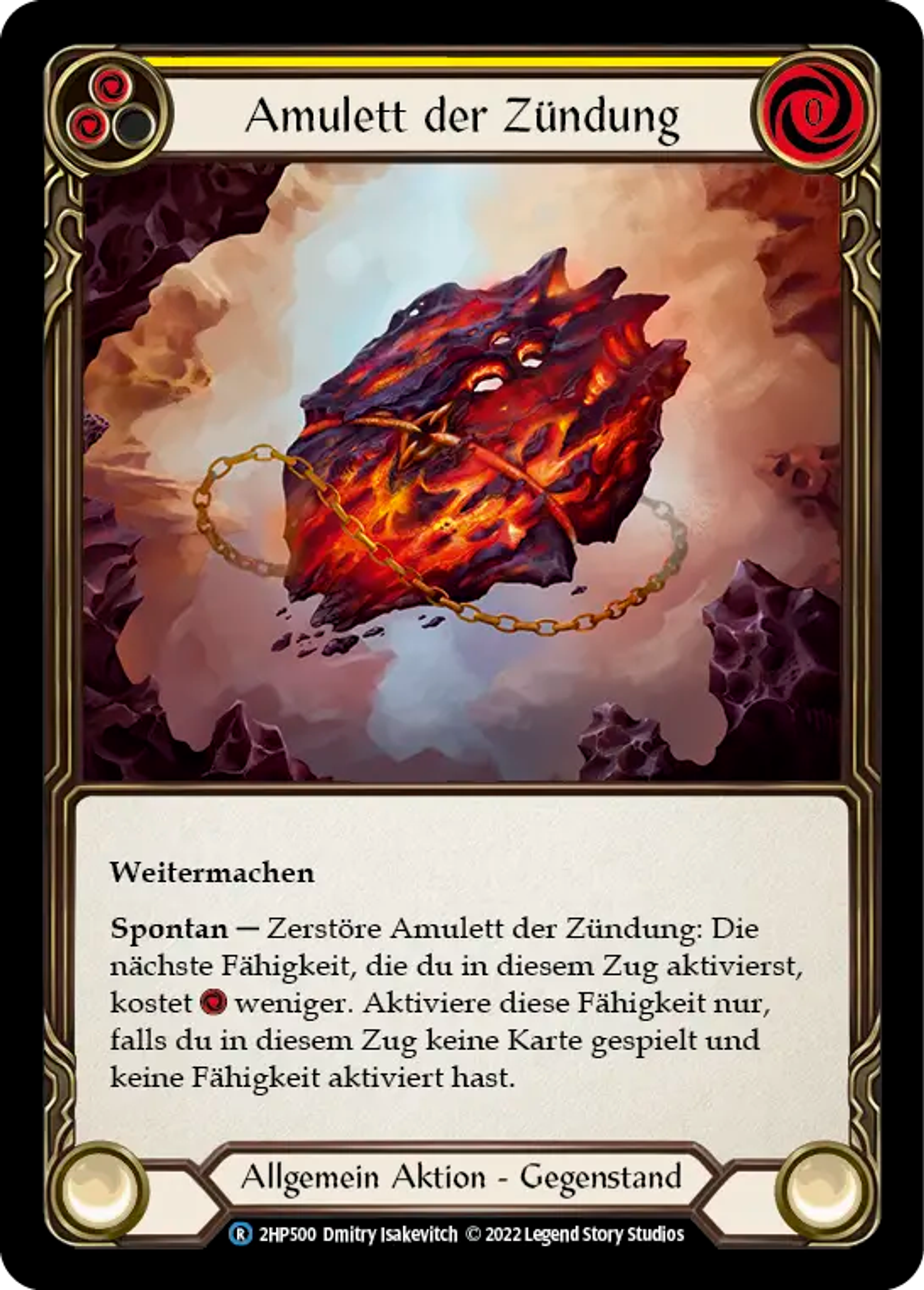 Amulet of Ignition (Yellow) — History Pack 2 - Black Label — Flesh and Blood