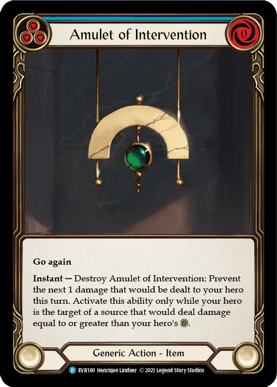 Amulet of Intervention (Blue) — Everfest — Flesh and Blood