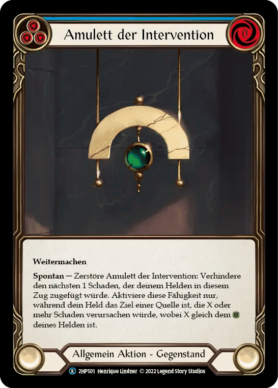 Amulet of Intervention (Blue) — History Pack 2 - Black Label — Flesh and Blood