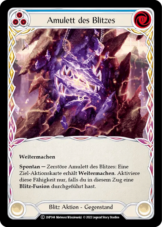 Amulet of Lightning (Blue) — History Pack 2 - Black Label — Flesh and Blood