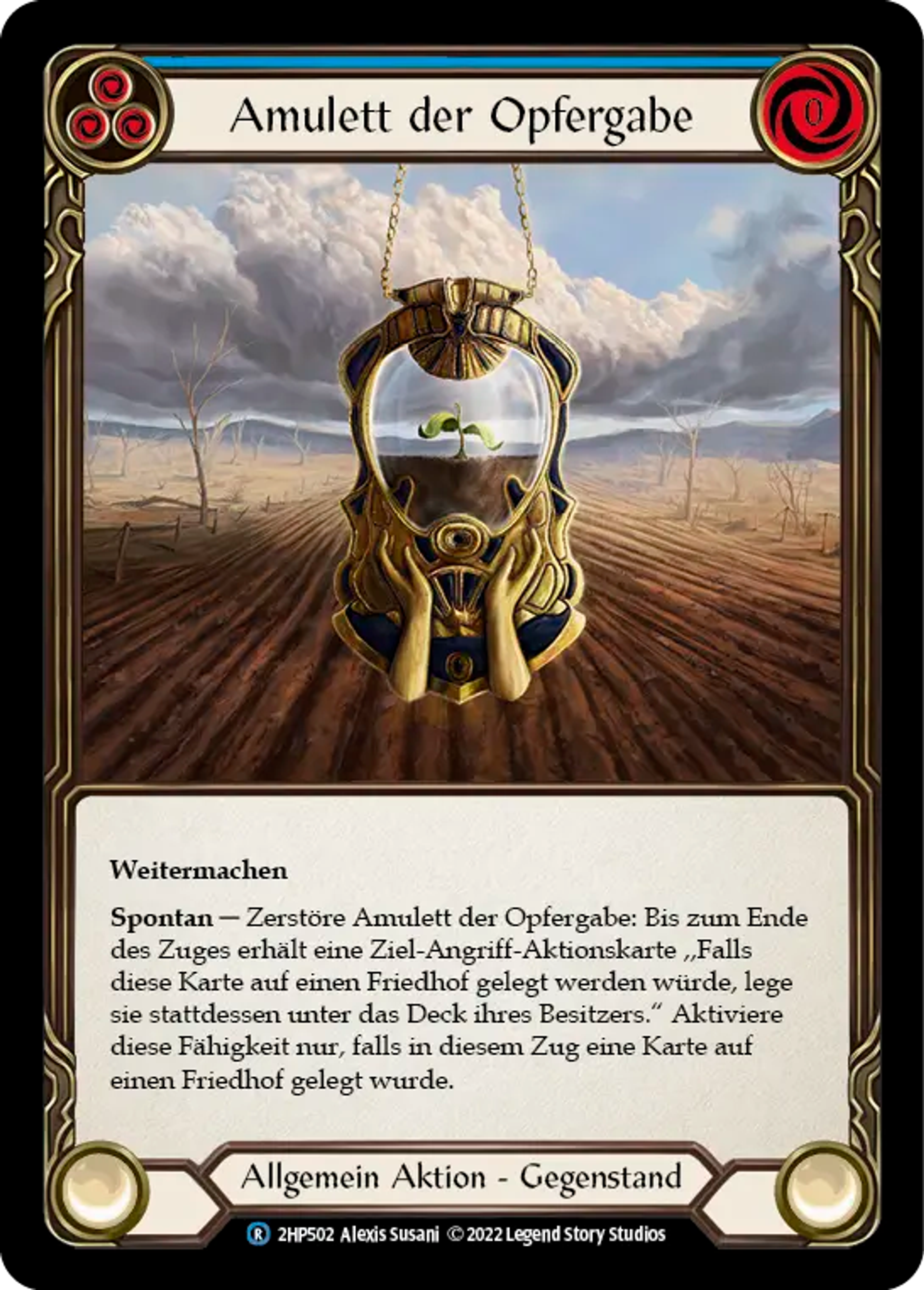 Amulet of Oblation (Blue) — History Pack 2 - Black Label — Flesh and Blood