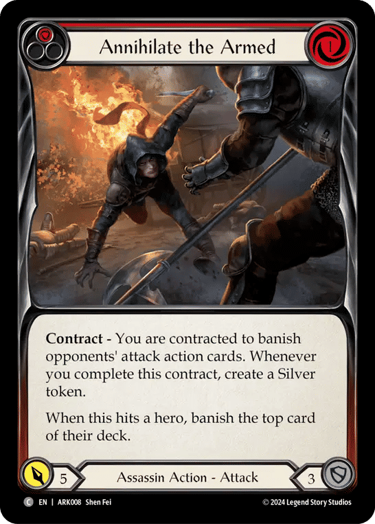 Annihilate the Armed (Red) — The Hunted Blitz Deck - Arakni — Flesh and Blood