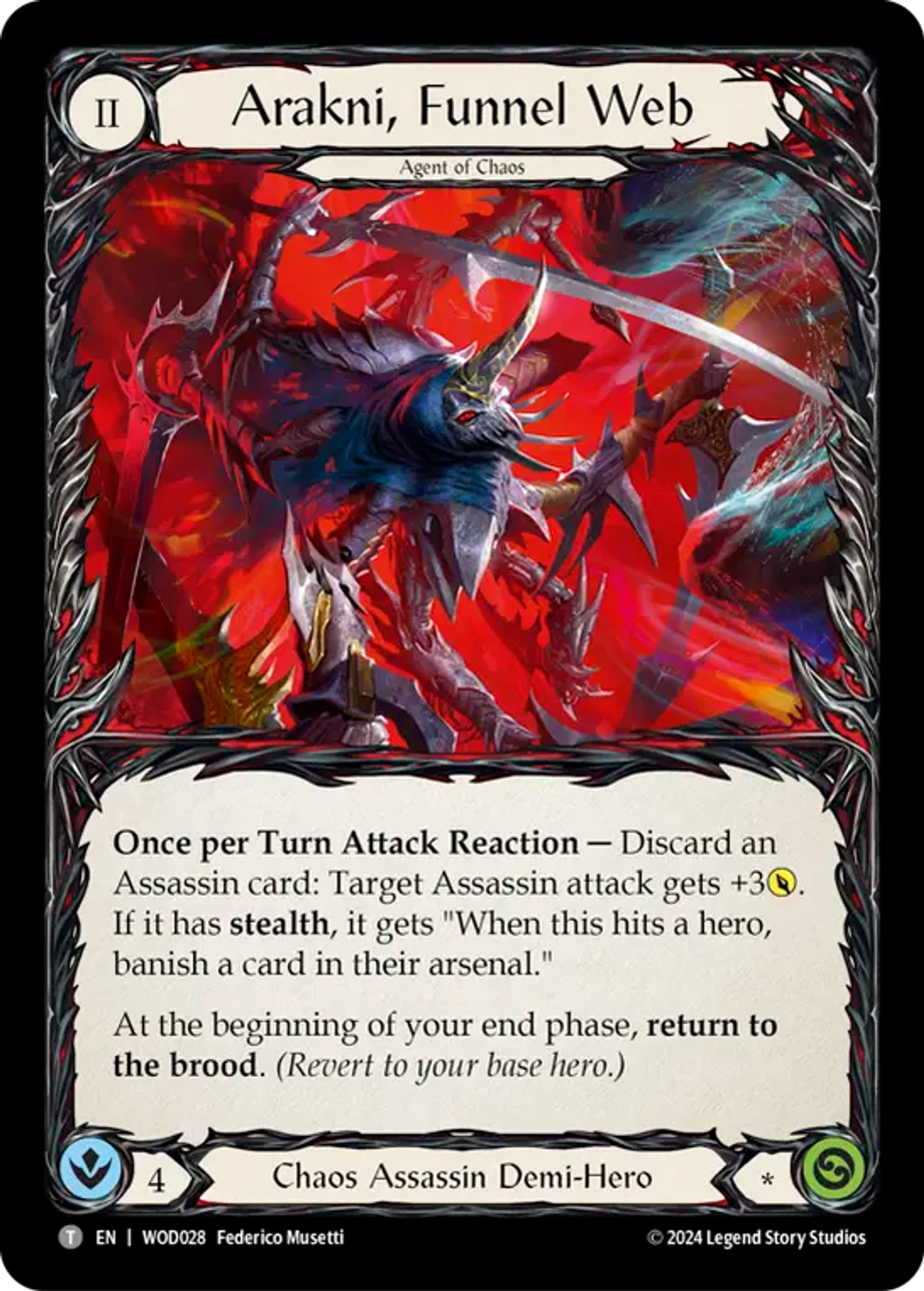Arakni, Funnel Web — The Hunted Blitz Deck - Arakni, Web of Deceit — Flesh and Blood
