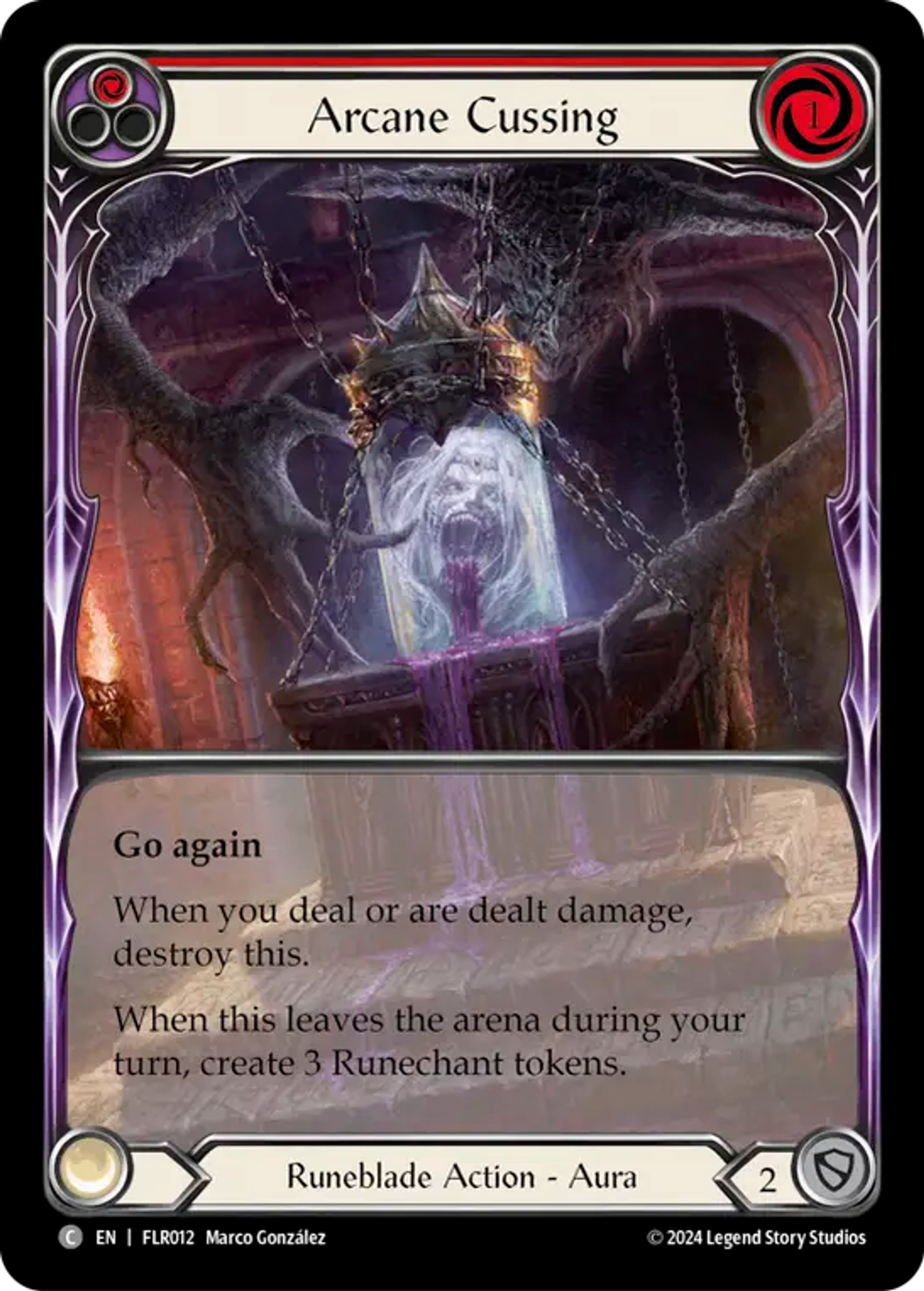 Arcane Cussing (Red) — Rosetta Blitz Deck - Florian — Flesh and Blood