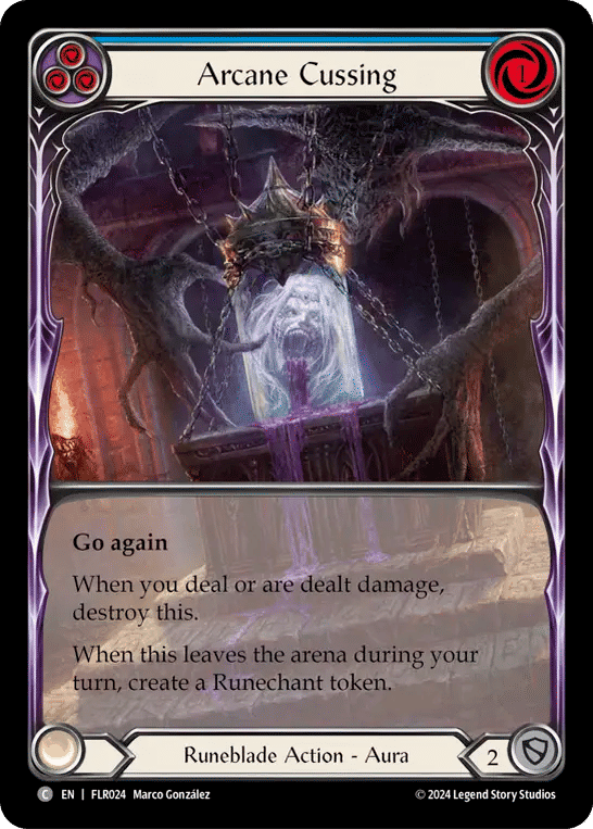 Arcane Cussing (Blue) — Rosetta Blitz Deck - Florian — Flesh and Blood
