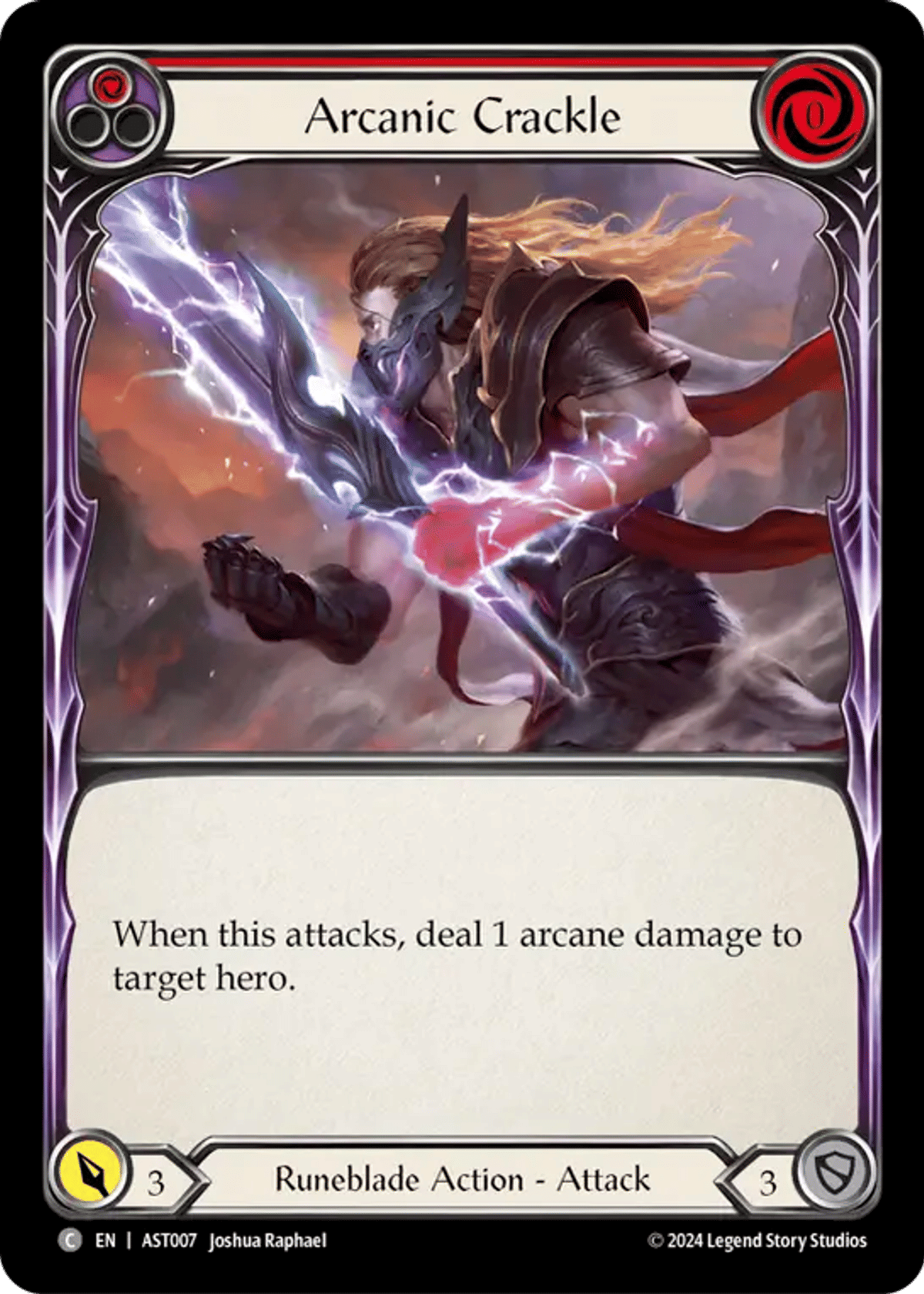 Arcanic Crackle (Red) from Armory Deck - Aurora, Shooting Star - Flesh and Blood