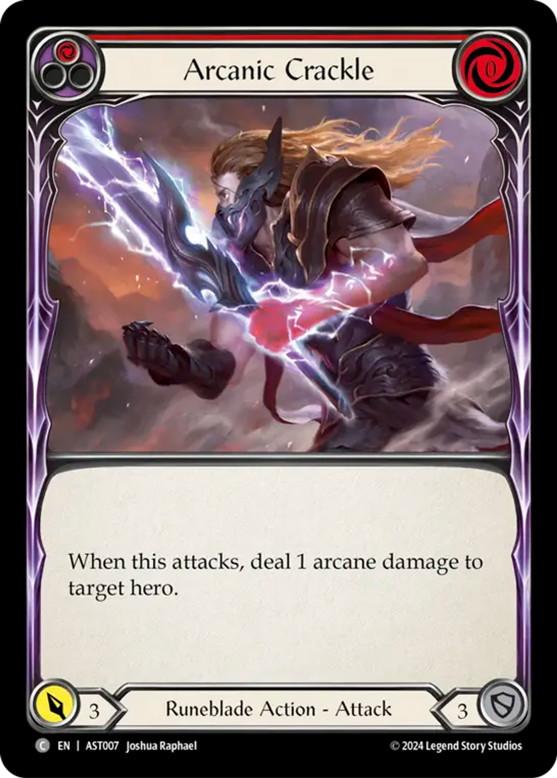 Arcanic Crackle (Red) — Armory Deck - Aurora, Shooting Star — Flesh and Blood