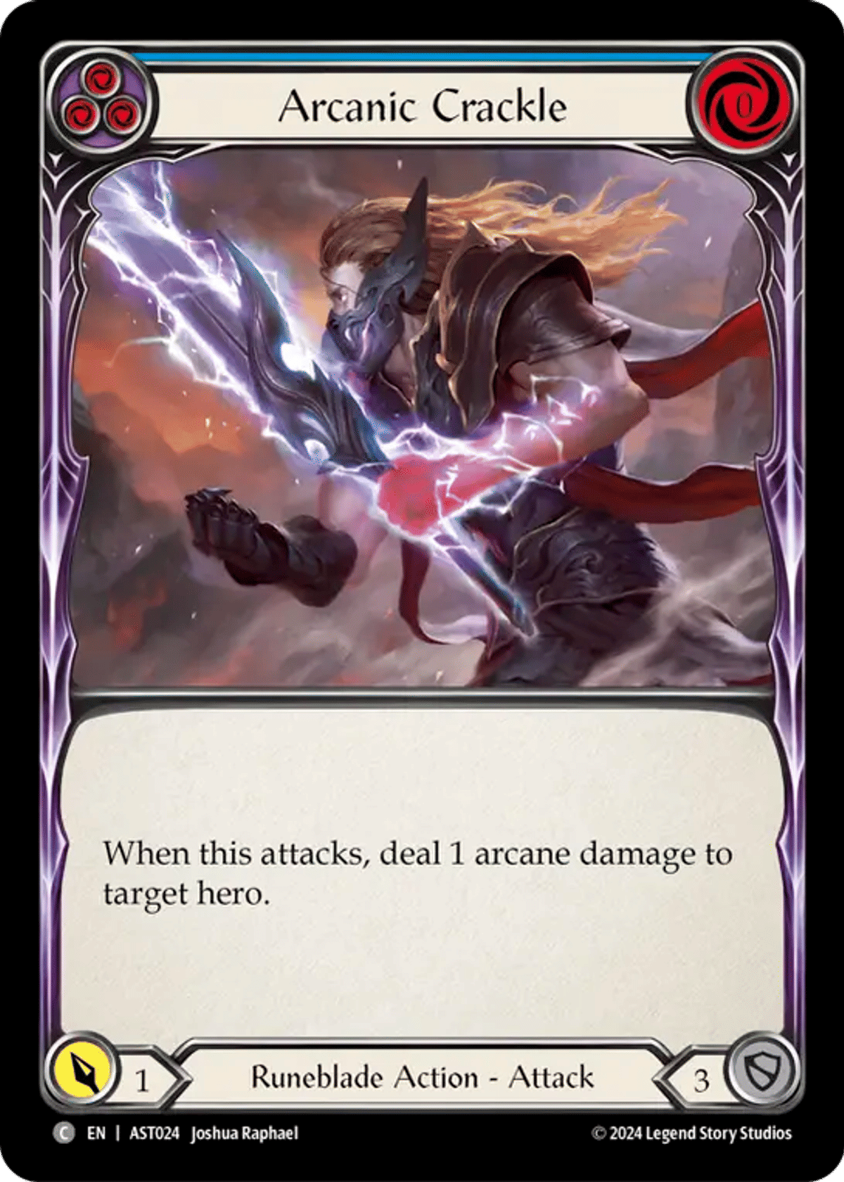 Arcanic Crackle (Blue) from Armory Deck - Aurora, Shooting Star - Flesh and Blood