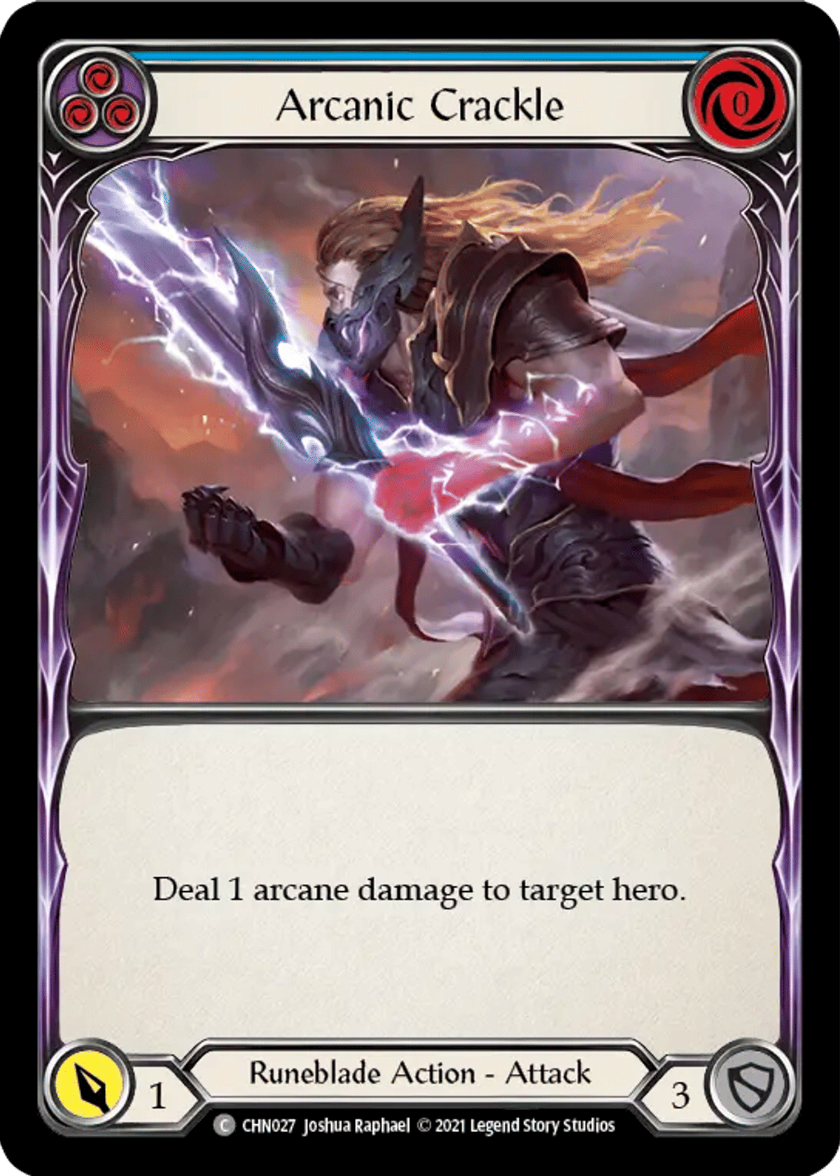 Arcanic Crackle (Blue) from Chane - Blitz Deck - Flesh and Blood