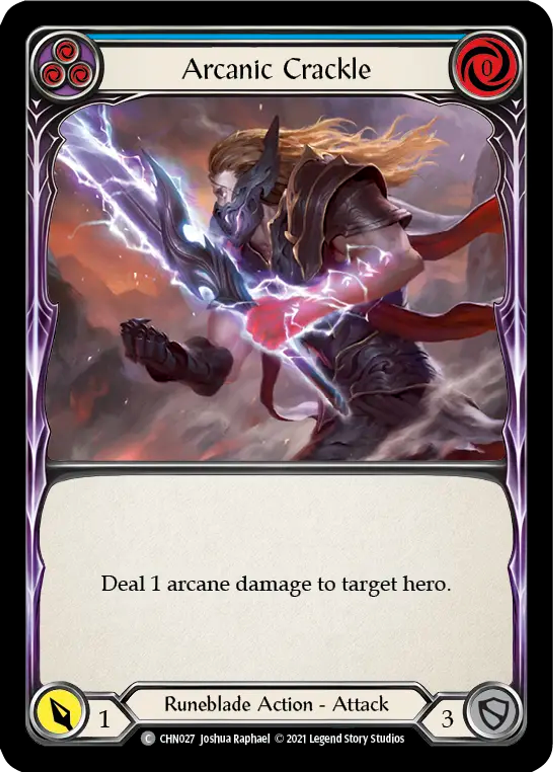 Arcanic Crackle (Blue) — Chane - Blitz Deck — Flesh and Blood