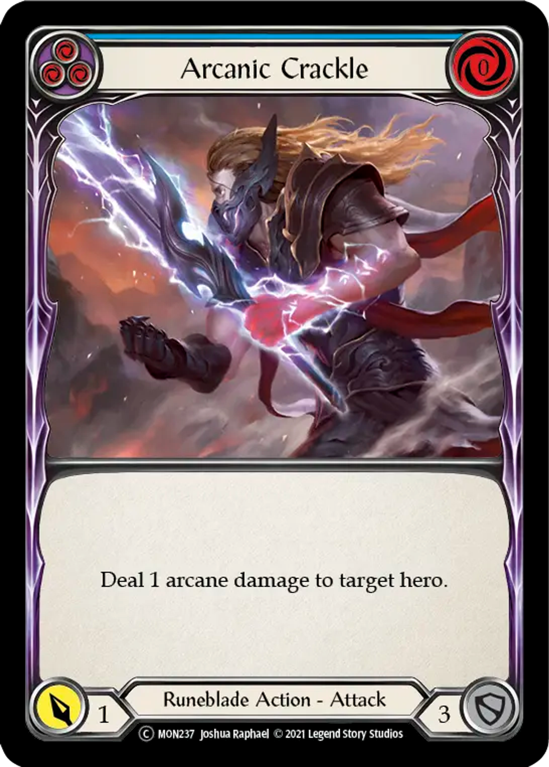 Arcanic Crackle (Blue) — Monarch - Unlimited — Flesh and Blood
