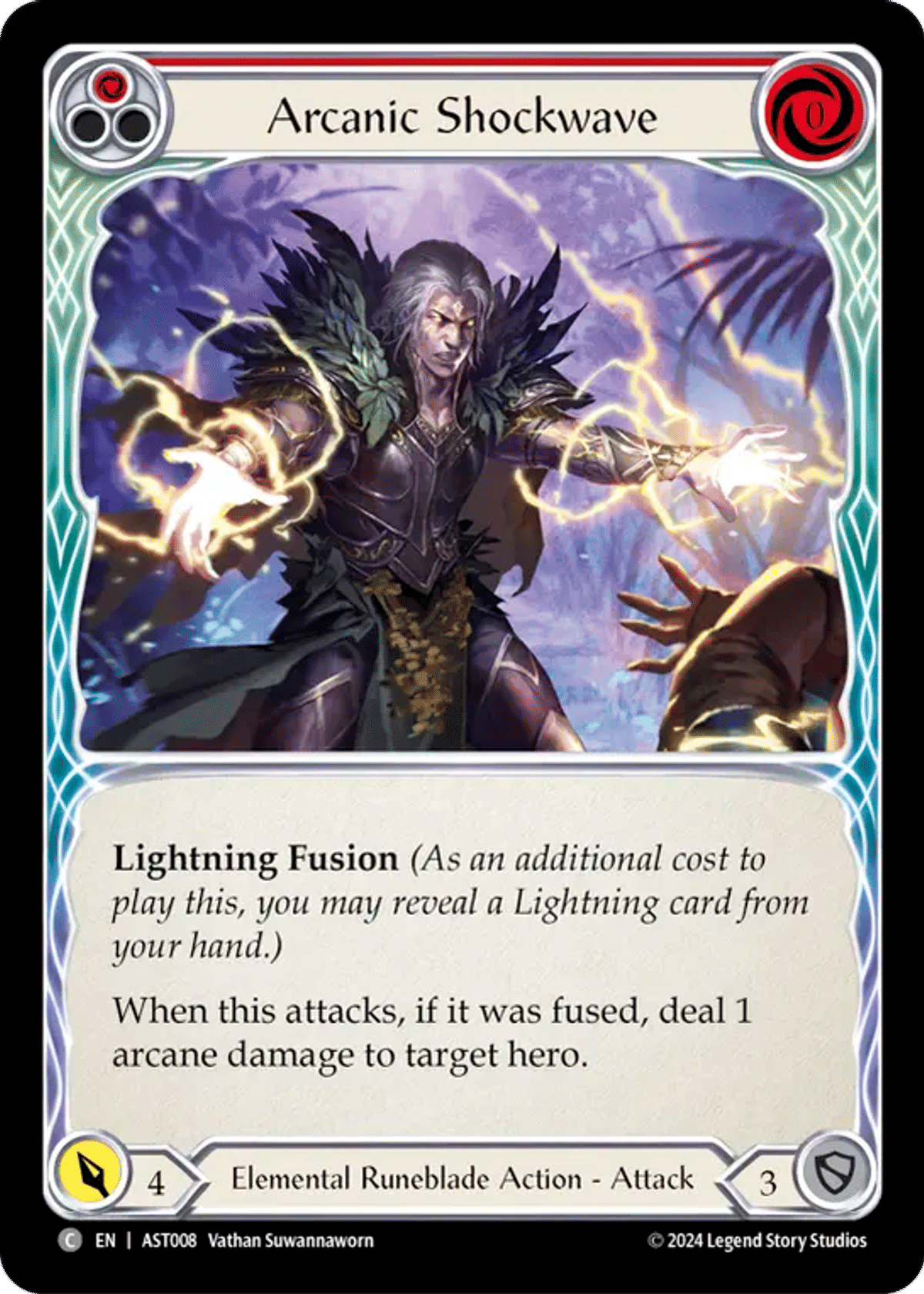 Arcanic Shockwave (Red) from Armory Deck - Aurora, Shooting Star - Flesh and Blood