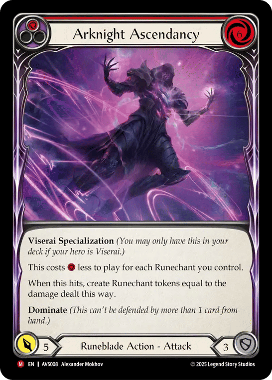 Arknight Ascendancy — Armory Deck Legends - Viserai, Rune Blood — Flesh and Blood