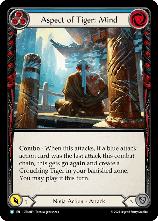 Aspect of Tiger: Mind (Blue) — Zen - Blitz Deck — Flesh and Blood