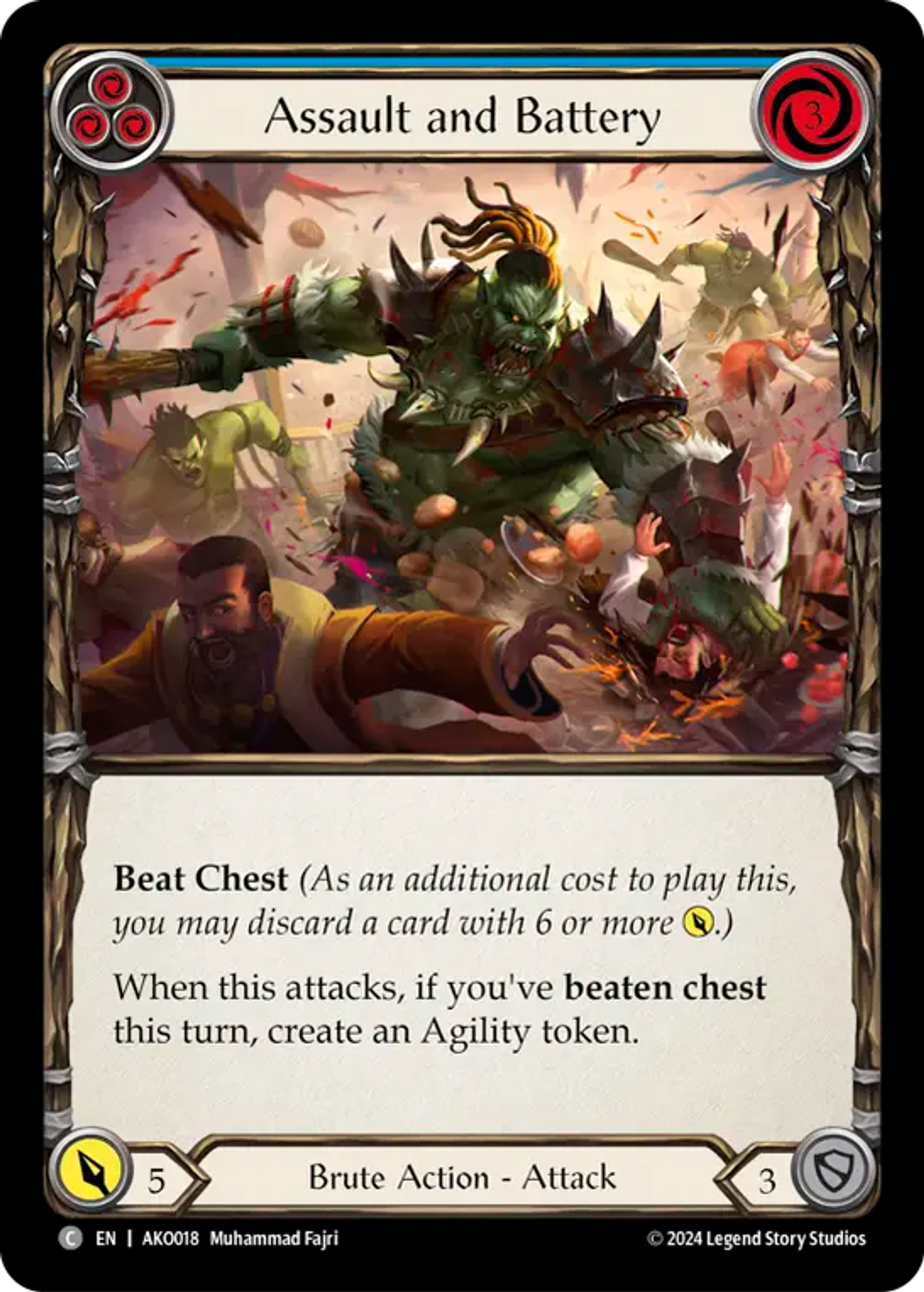 Assault and Battery (Blue) — Armory Deck - Kayo, Armed and Dangerous — Flesh and Blood