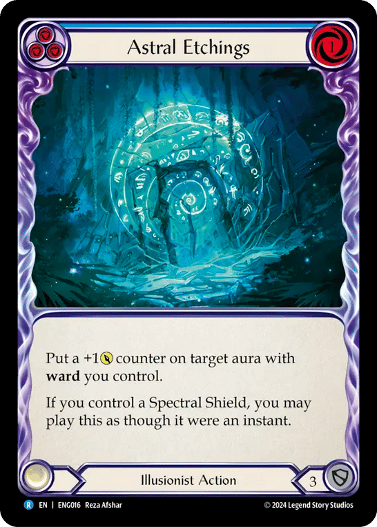 Astral Etchings (Blue) — Enigma - Blitz Deck — Flesh and Blood