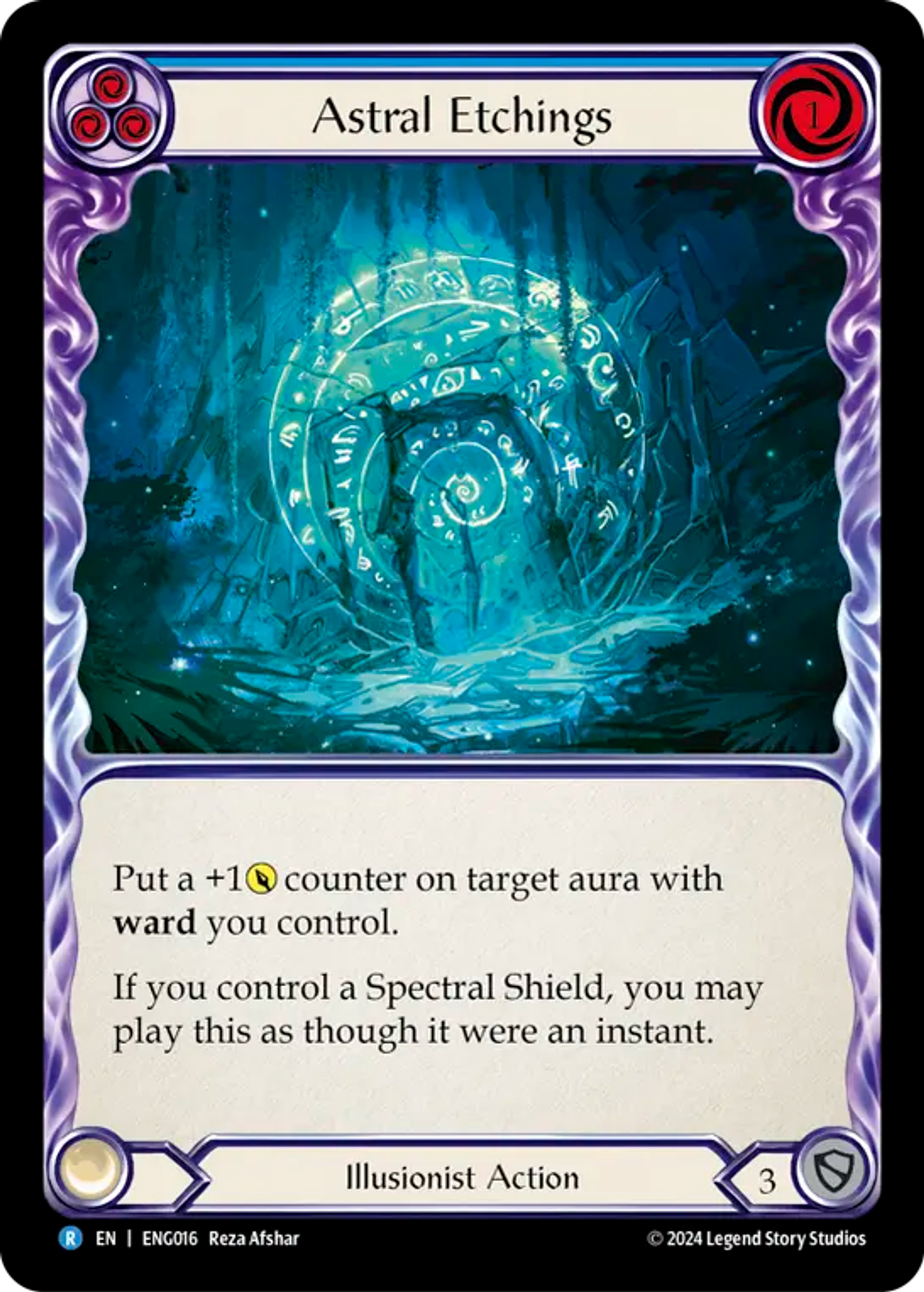 Astral Etchings (Blue) — Enigma - Blitz Deck — Flesh and Blood