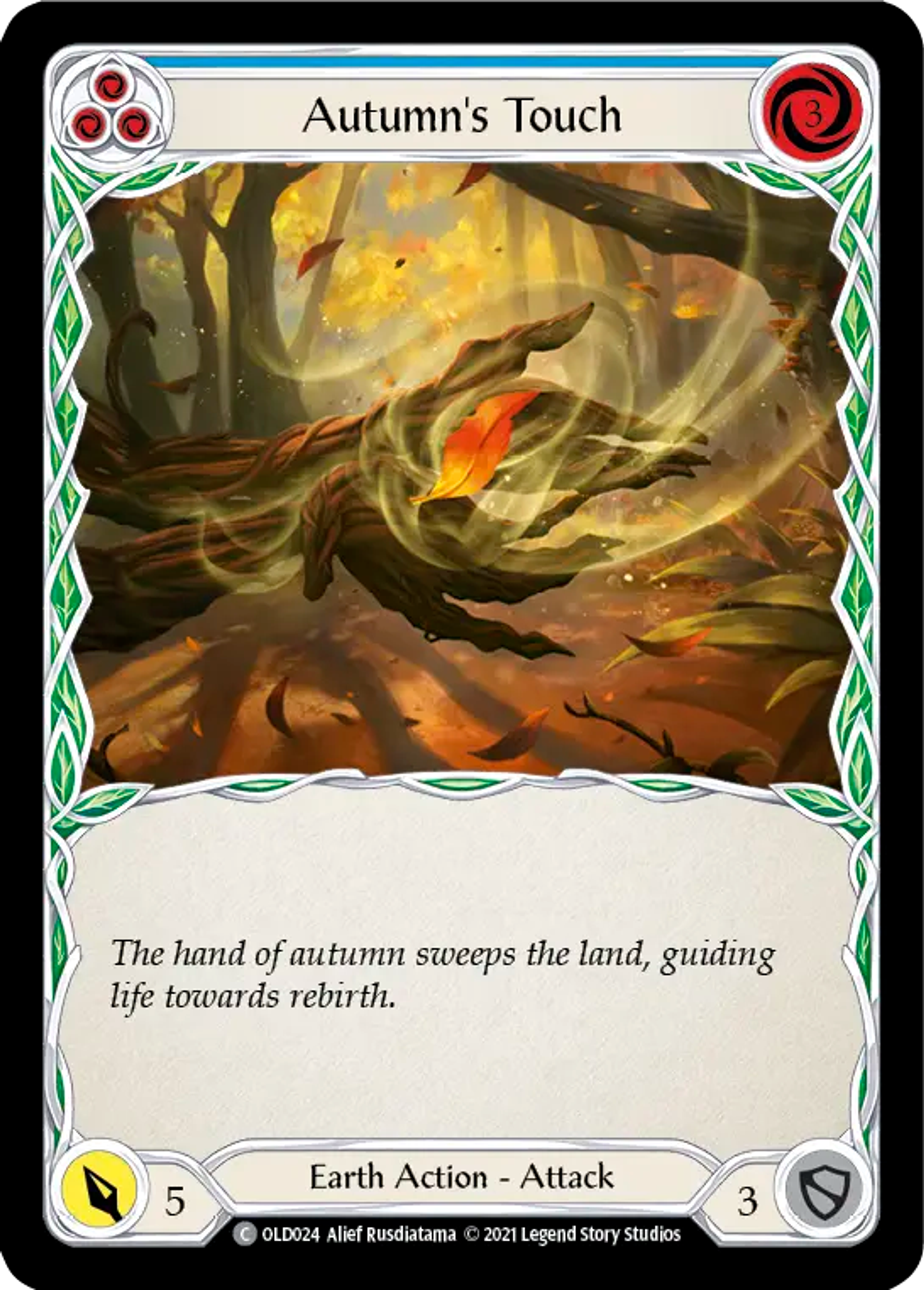 Autumn's Touch (Blue) — Oldhim - Blitz Deck — Flesh and Blood