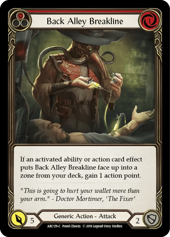 Back Alley Breakline (Red) — Arcane Rising — Flesh and Blood
