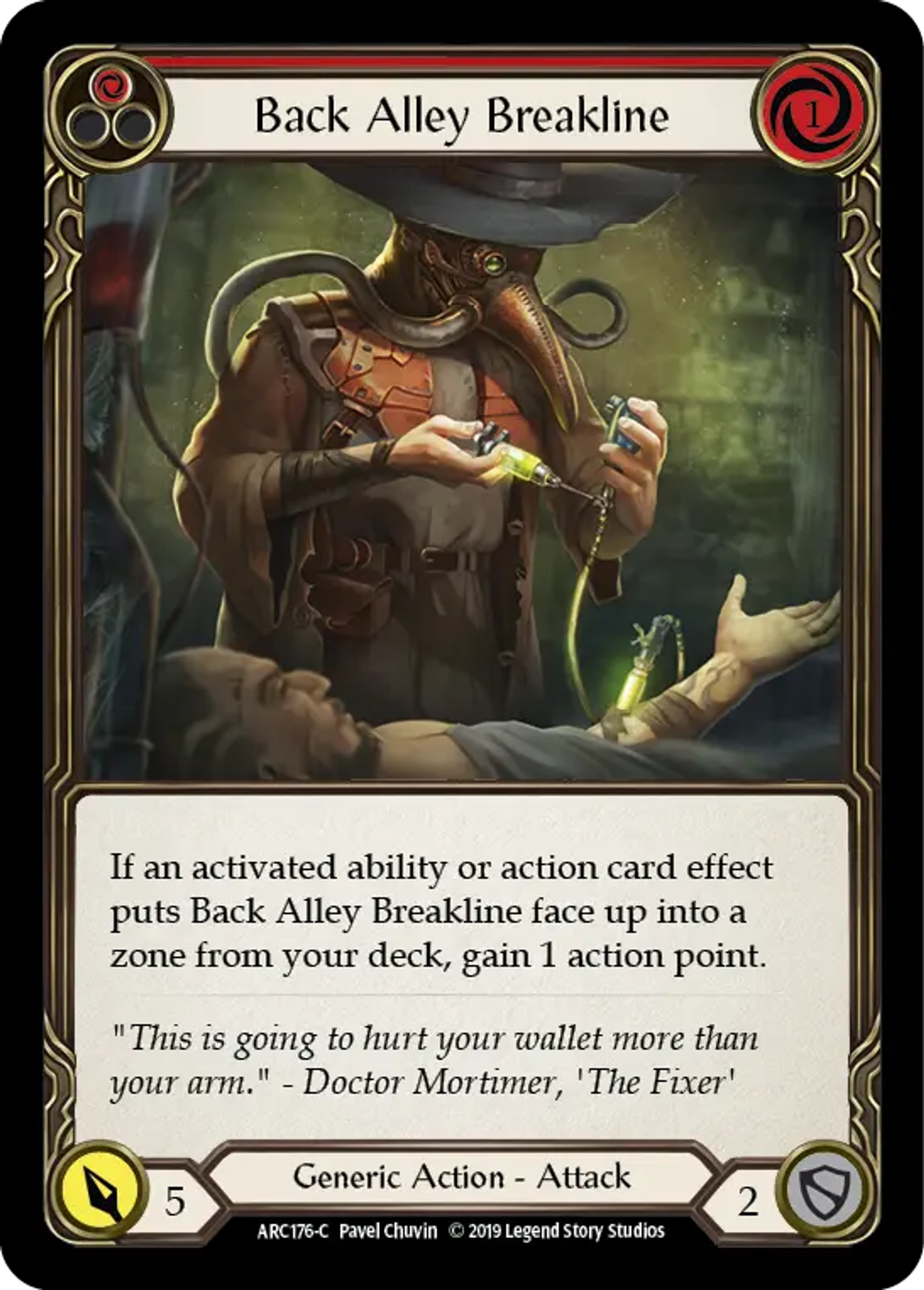 Back Alley Breakline (Red) — Arcane Rising — Flesh and Blood