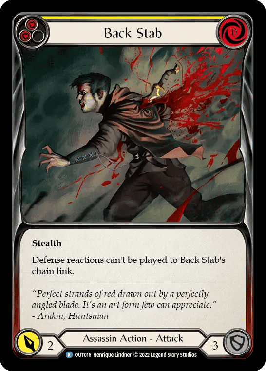 Back Stab (Yellow) — Outsiders — Flesh and Blood