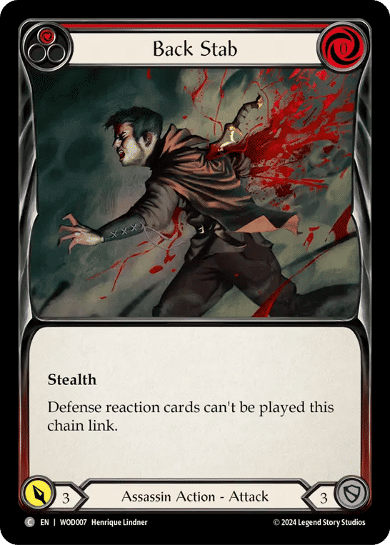 Back Stab (Red) — The Hunted Blitz Deck - Arakni, Web of Deceit — Flesh and Blood