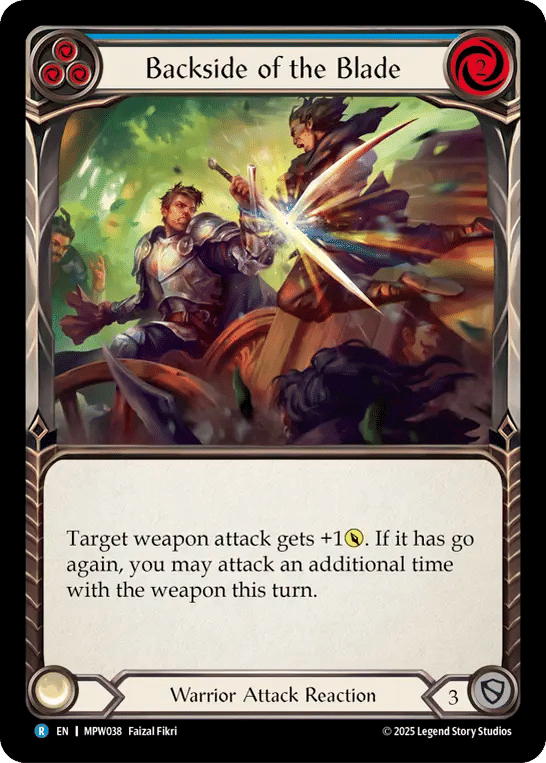 Backside of the Blade (Blue) — Mastery Pack Warrior — Flesh and Blood