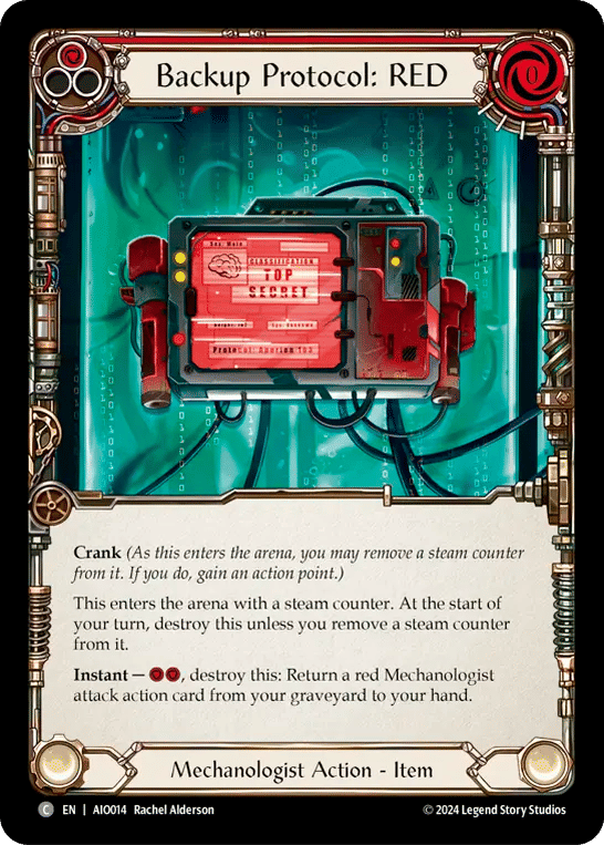 Backup Protocol: RED (Red) — Armory Deck - Dash I/O — Flesh and Blood