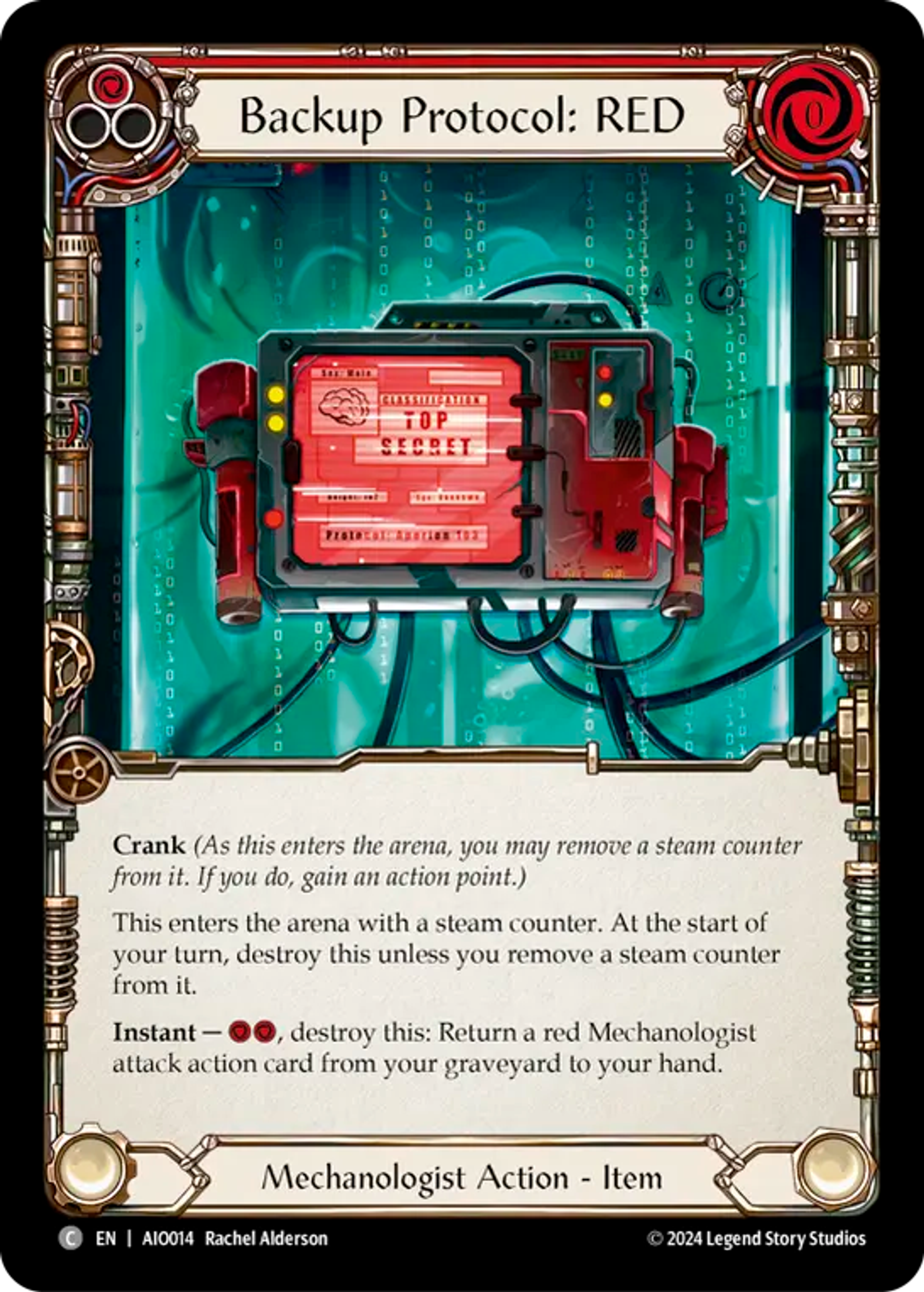 Backup Protocol: RED (Red) — Armory Deck - Dash I/O — Flesh and Blood