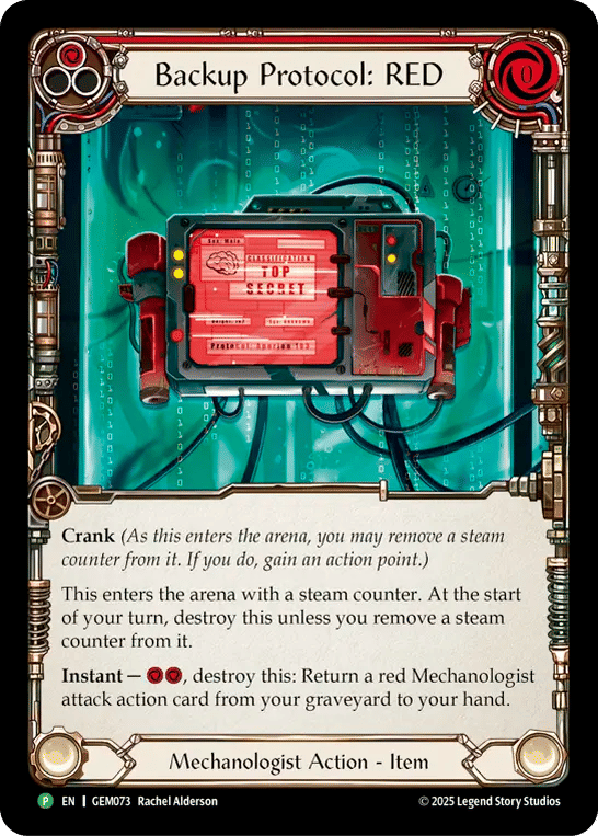 Backup Protocol: RED — GEM - Pack 3 — Flesh and Blood