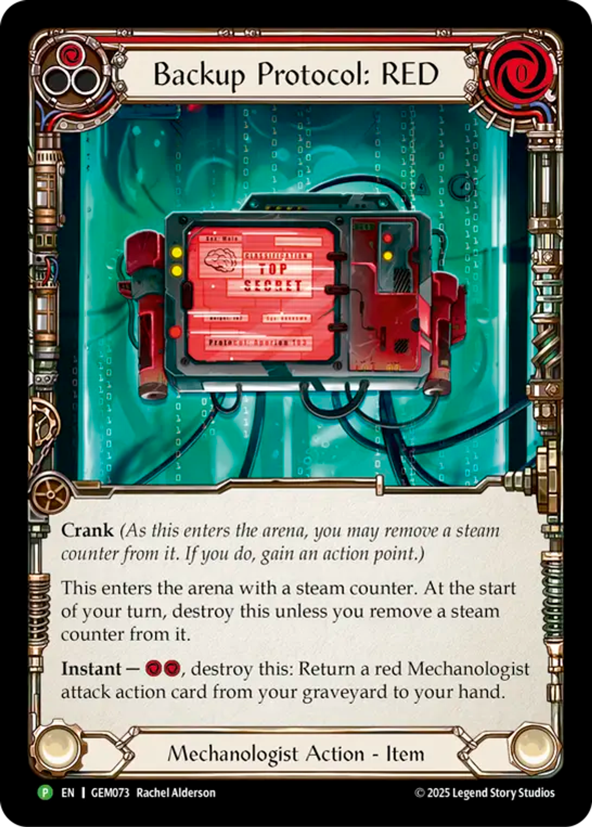 Backup Protocol: RED — GEM - Pack 3 — Flesh and Blood
