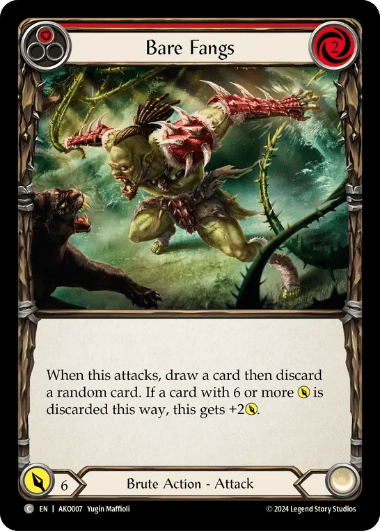 Bare Fangs (Red) — Armory Deck - Kayo, Armed and Dangerous — Flesh and Blood