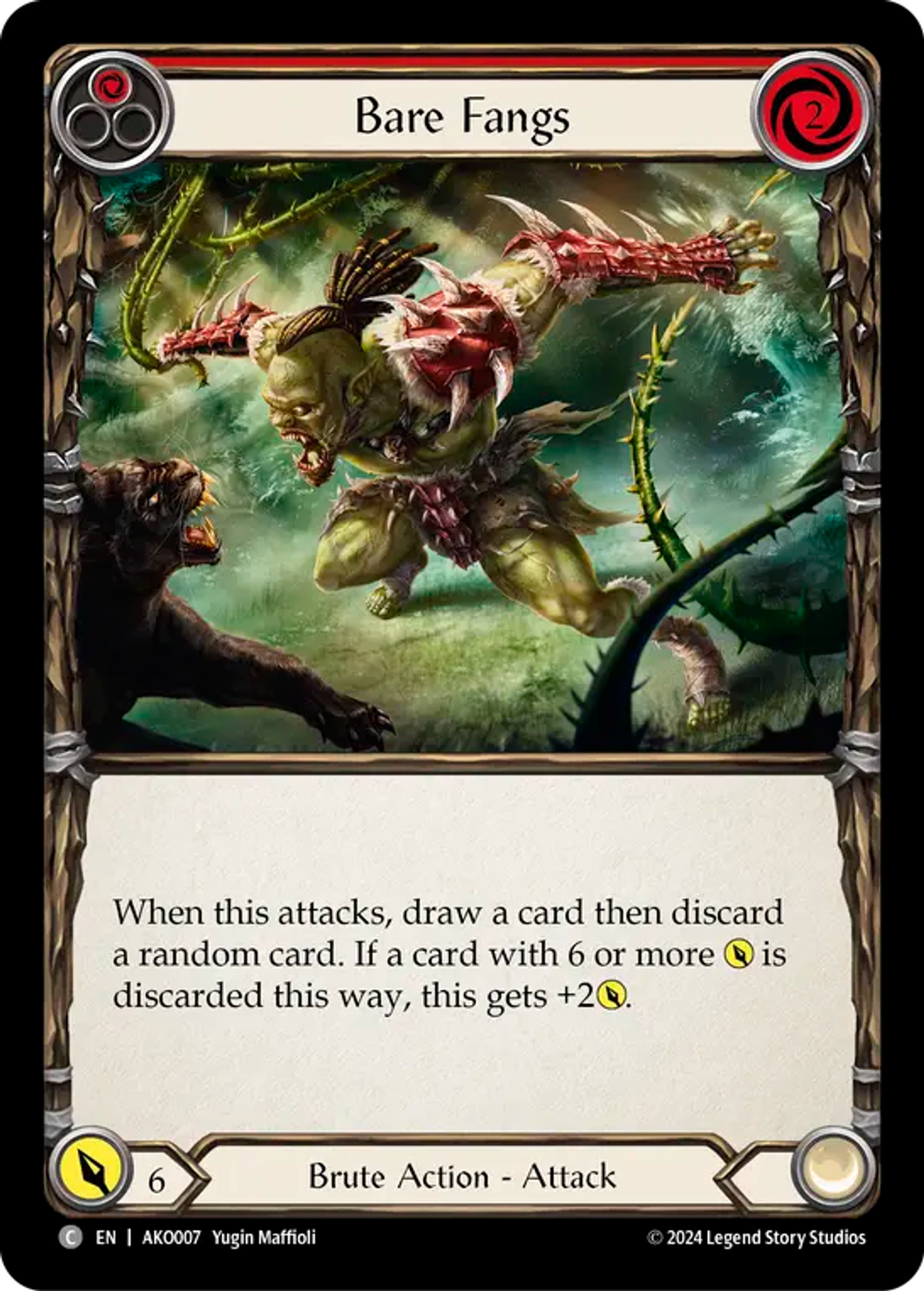 Bare Fangs (Red) — Armory Deck - Kayo, Armed and Dangerous — Flesh and Blood