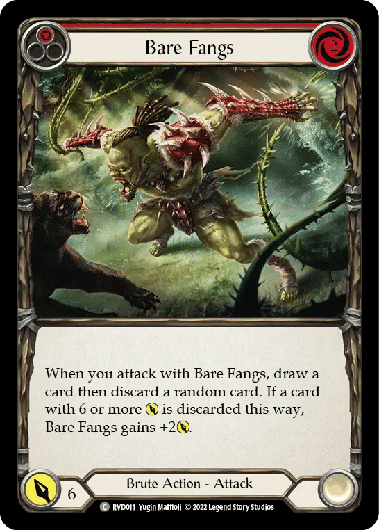 Bare Fangs (Red) — Classic Battles: Rhinar vs Dorinthea — Flesh and Blood