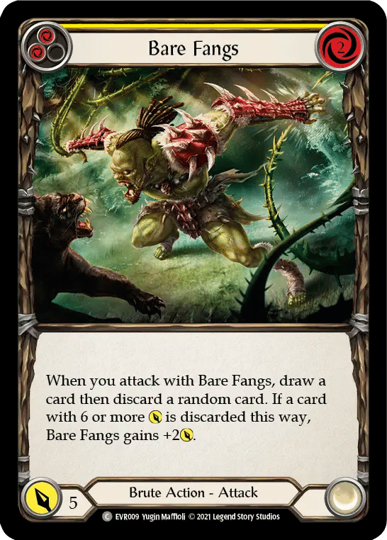 Bare Fangs (Yellow) — Everfest — Flesh and Blood