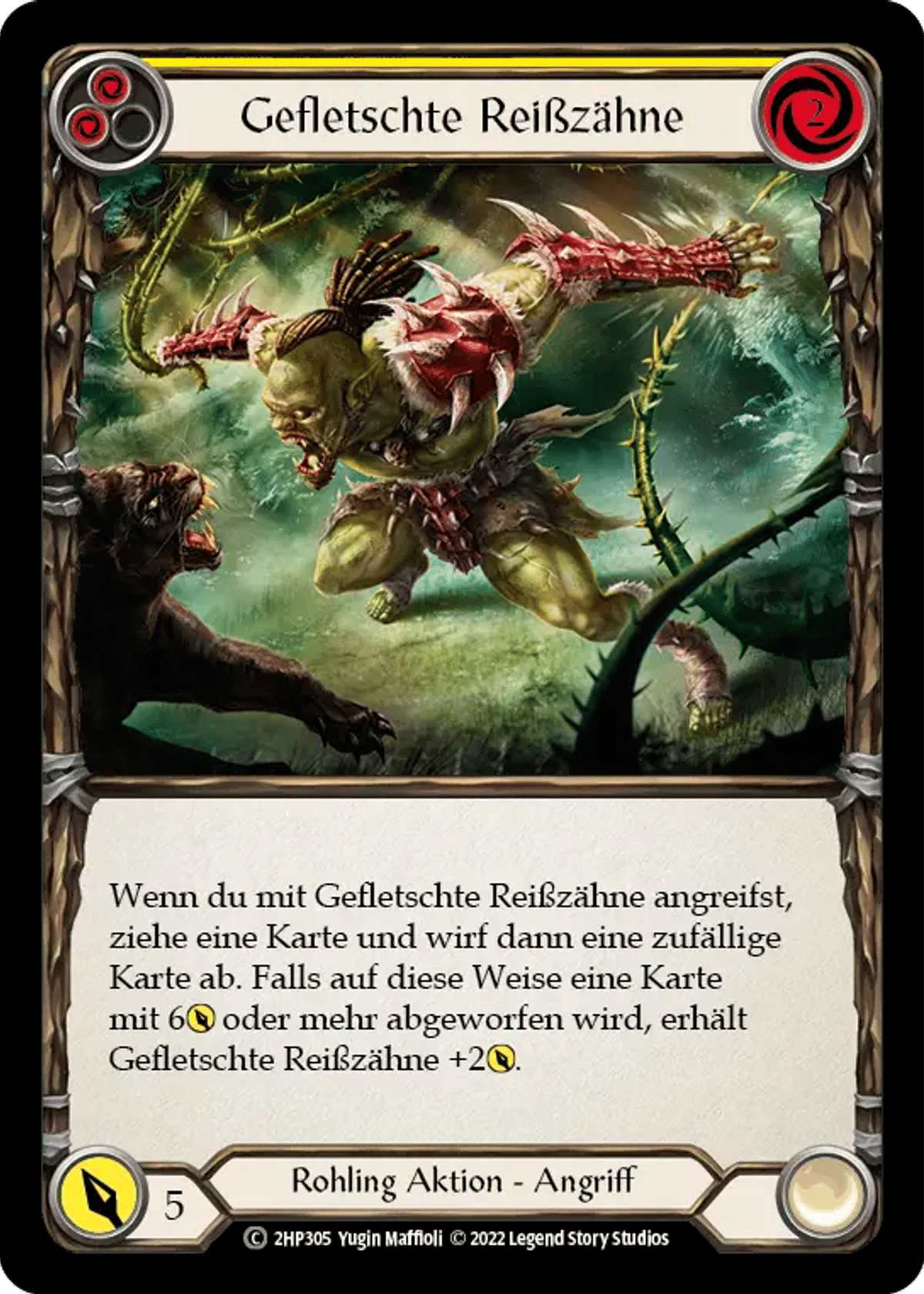 Bare Fangs (Yellow) from History Pack 2 - Black Label - Flesh and Blood