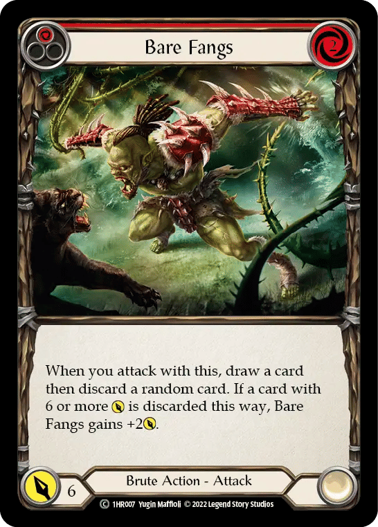 Bare Fangs (Red) — Rhinar - Blitz Deck — Flesh and Blood