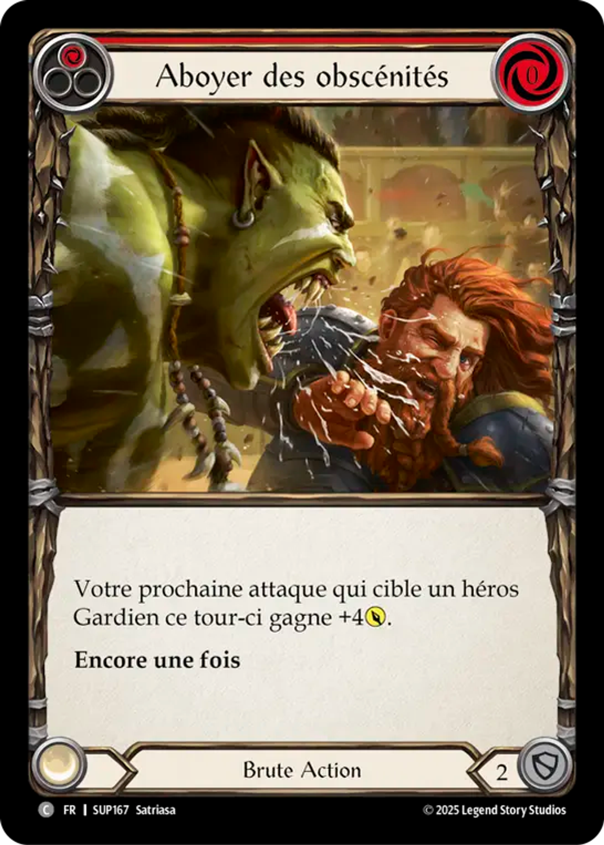 Aboyer des obscénités — Super Slam — Flesh and Blood